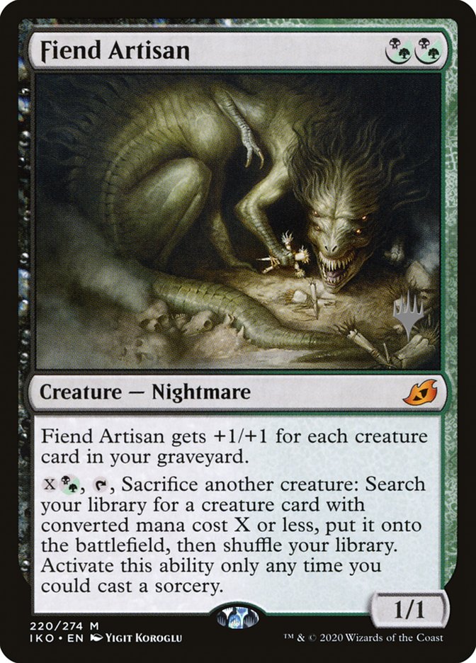 Fiend Artisan (Promo Pack) [Ikoria: Lair of Behemoths Promos] (PIKO 220P)