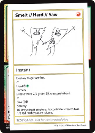 Smelt // Herd // Saw (2021 Edition) [Mystery Booster Playtest Cards] (CMB1 100)