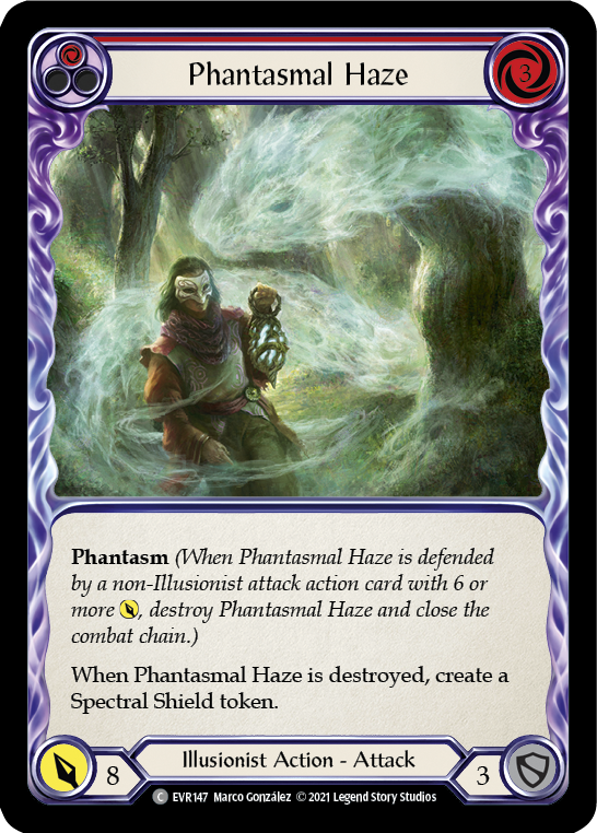 Phantasmal Haze (Red) [EVR147] 1st Edition Rainbow Foil