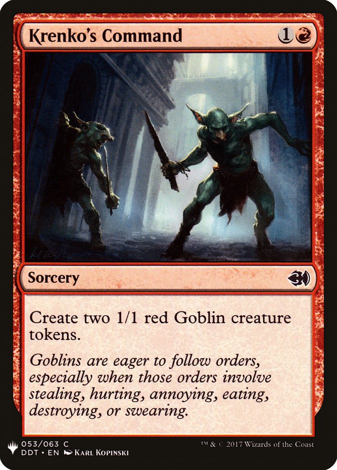 Krenko's Command [Mystery Booster] (MB1 997)