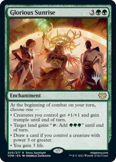 Glorious Sunrise (Promo Pack) [Innistrad: Crimson Vow Promo Pack] (PVOW 200)