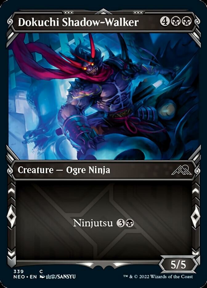 Dokuchi Shadow-Walker (Showcase Ninja) [Kamigawa: Neon Dynasty] (NEO 339)