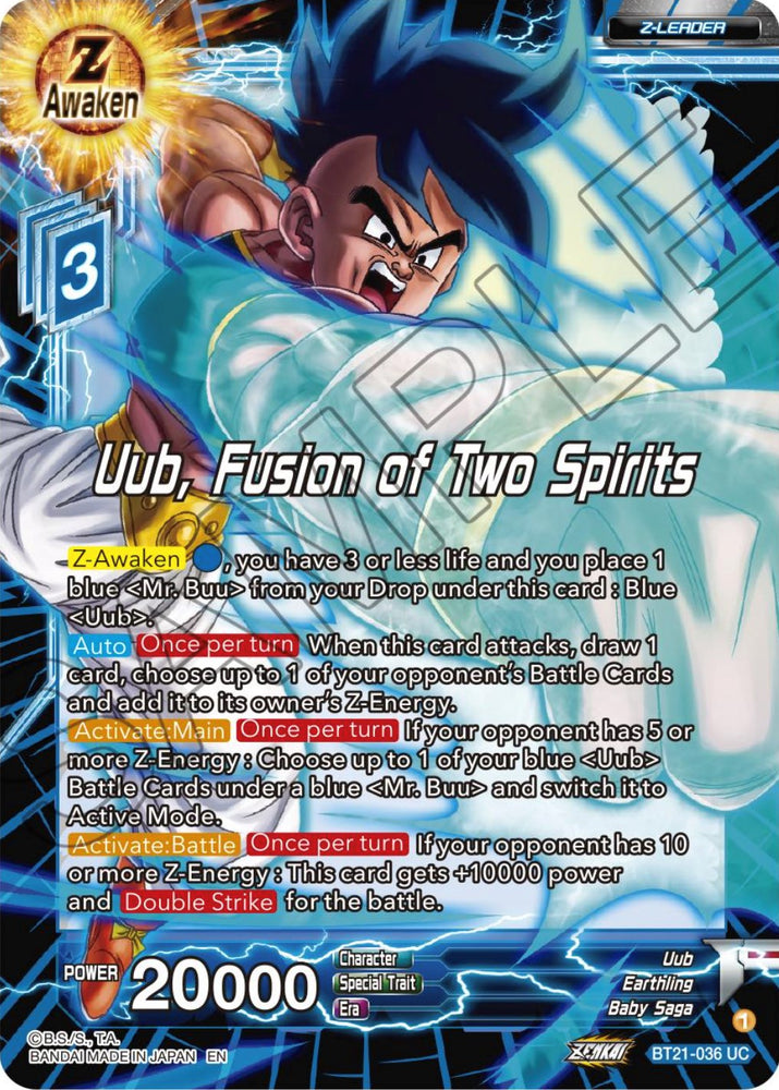 Uub, Fusion of Two Spirits (BT21-036) [ZENKAI Series: Set 04]