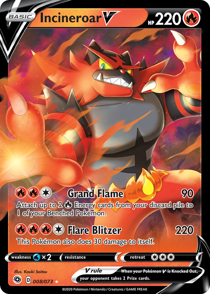 Incineroar V (8/073) [Sword & Shield: Champion's Path]