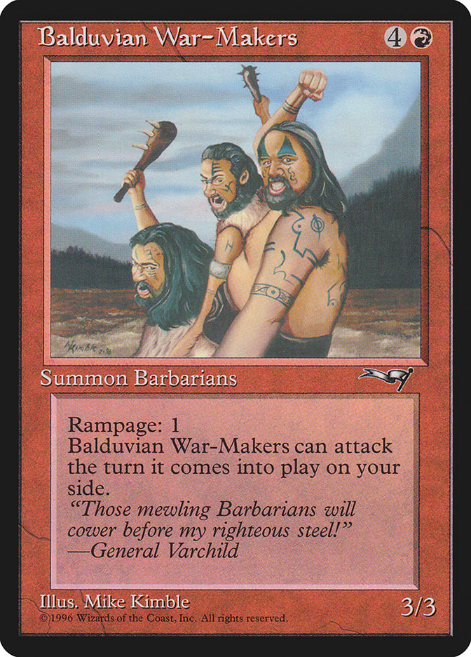 Balduvian War-Makers (Treeline Background) [Alliances] (ALL 66A)