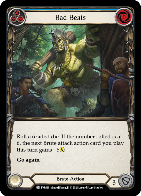 Bad Beats (Blue) [EVR016] 1st Edition Rainbow Foil