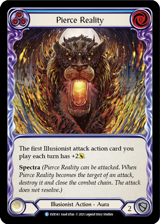Pierce Reality (Blue) [EVR143] 1st Edition Rainbow Foil