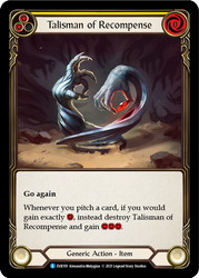 Talisman of Recompense [EVR191] 1st Edition Cold Foil