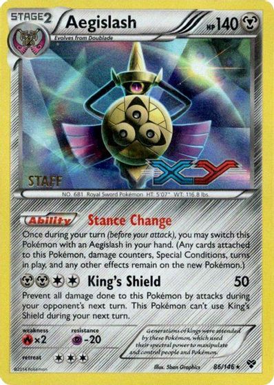 Aegislash (86) (Staff Prerelease Promo) [XY: Black Star Promos]