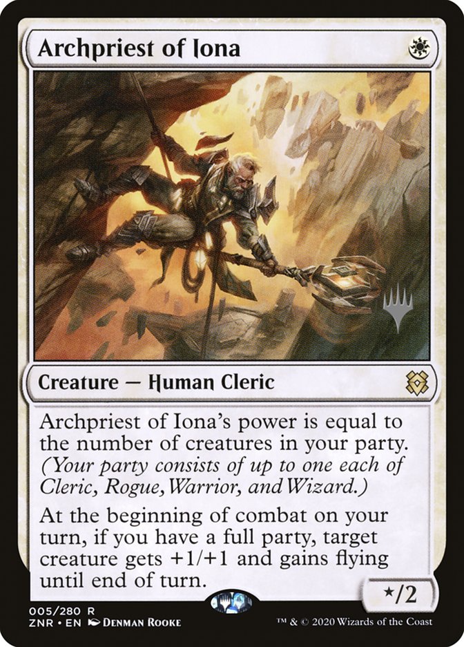 Archpriest of Iona (Promo Pack) [Zendikar Rising Promos] (PZNR 5P)