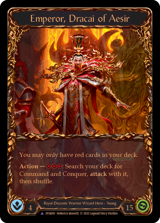 Emperor, Dracai of Aesir [DYN001] (Dynasty)  Cold Foil