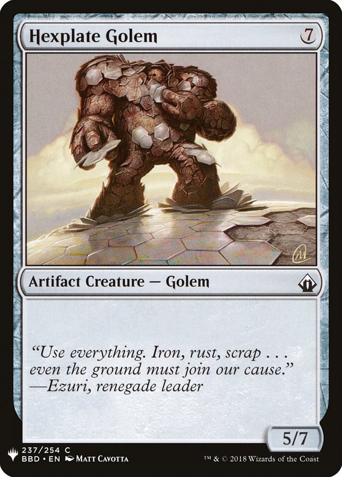 Hexplate Golem [Mystery Booster] (MB1 1594)