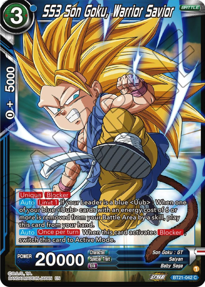 SS3 Son Goku, Warrior Savior (BT21-042) [ZENKAI Series: Set 04]