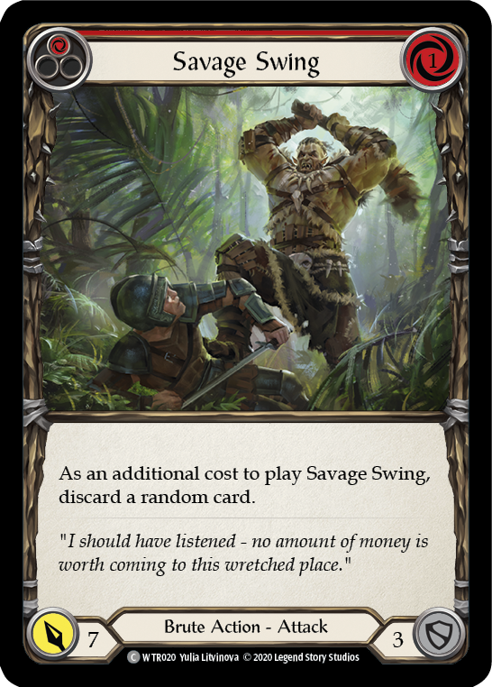 Savage Swing (Red) [WTR020] Unlimited Rainbow Foil