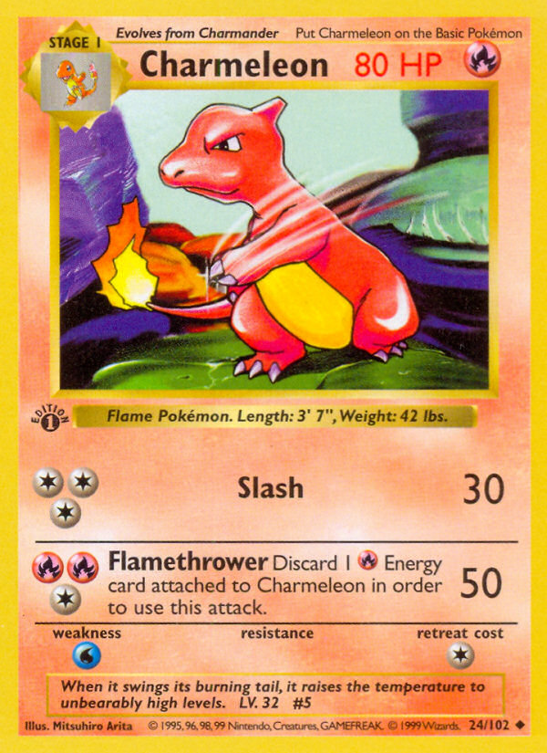 Charmeleon (24/102) [Base Set 1st Edition]