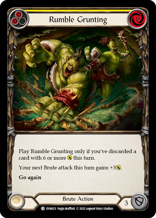 Rumble Grunting [DYN023] (Dynasty)  Rainbow Foil