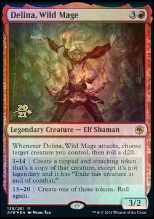 Delina, Wild Mage [Dungeons & Dragons: Adventures in the Forgotten Realms Prerelease Promos] (PAFR 138)