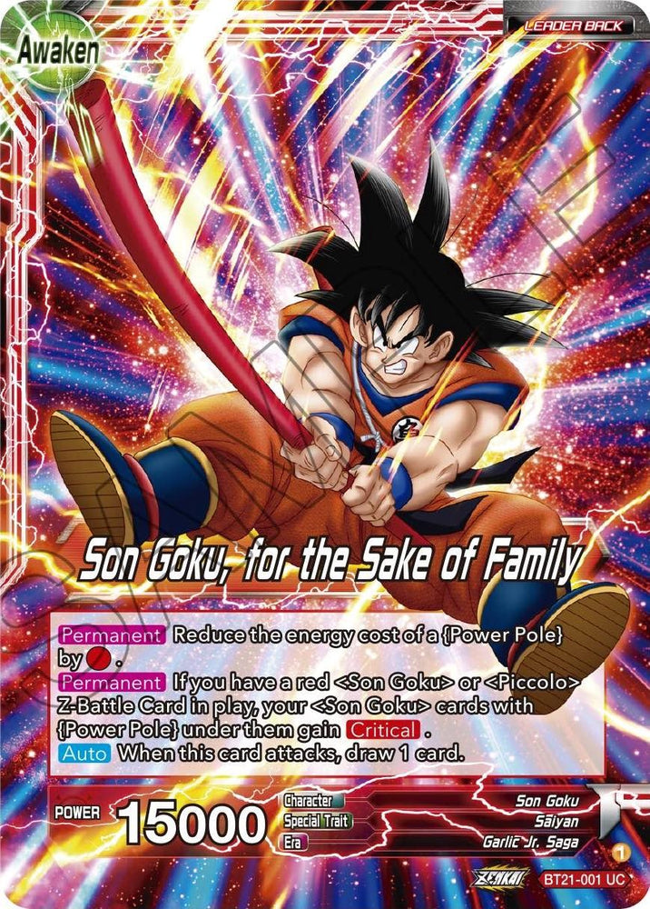 Son Goku // Son Goku, for the Sake of Family (BT21-001) [ZENKAI Series: Set 04]