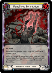 Runeblood Incantation (Yellow) [EVR108] 1st Edition Extended Art Rainbow Foil
