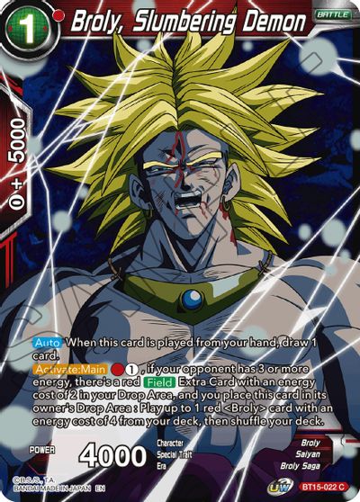 Broly, Slumbering Demon [BT15-022]