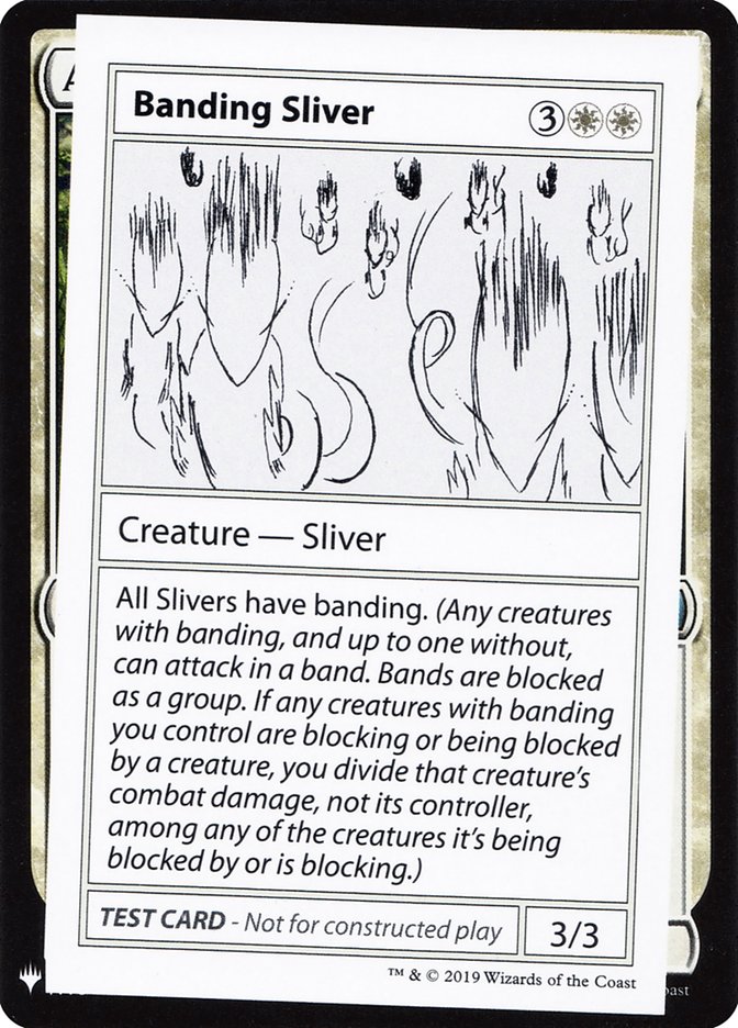 Banding Sliver [Mystery Booster Playtest Cards] (CMB1 2)