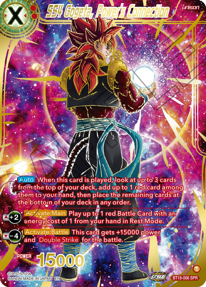 SS4 Gogeta, Power's Connection (BT18-006) [Dawn of the Z-Legends]