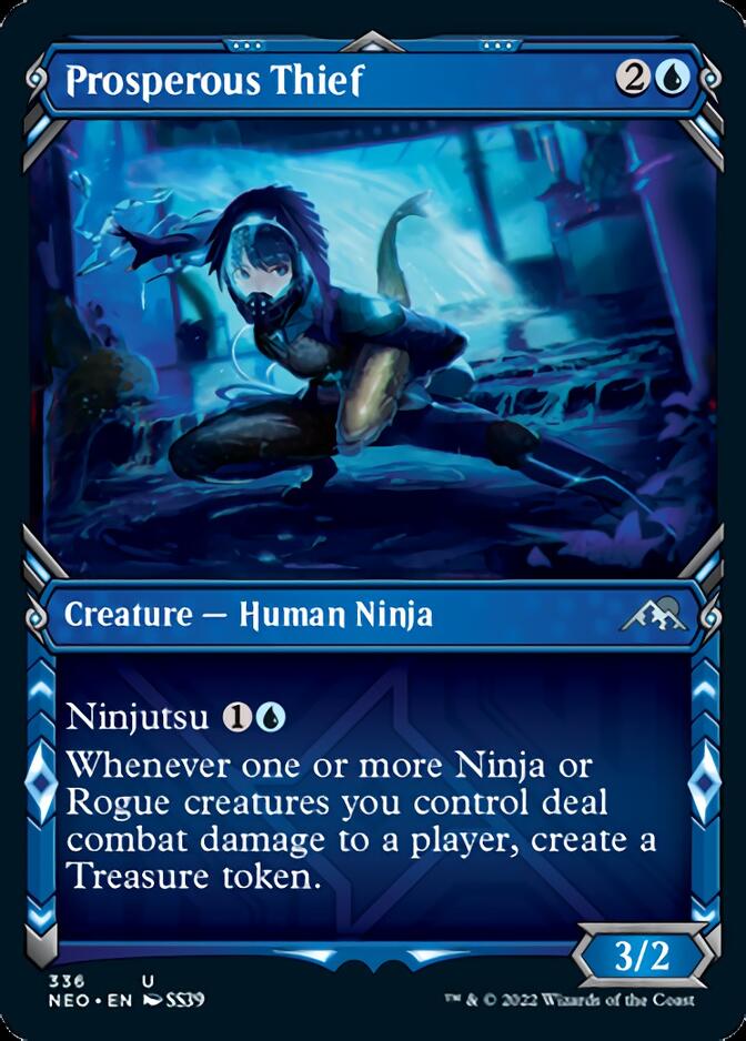 Prosperous Thief (Showcase Ninja) [Kamigawa: Neon Dynasty] (NEO 336)