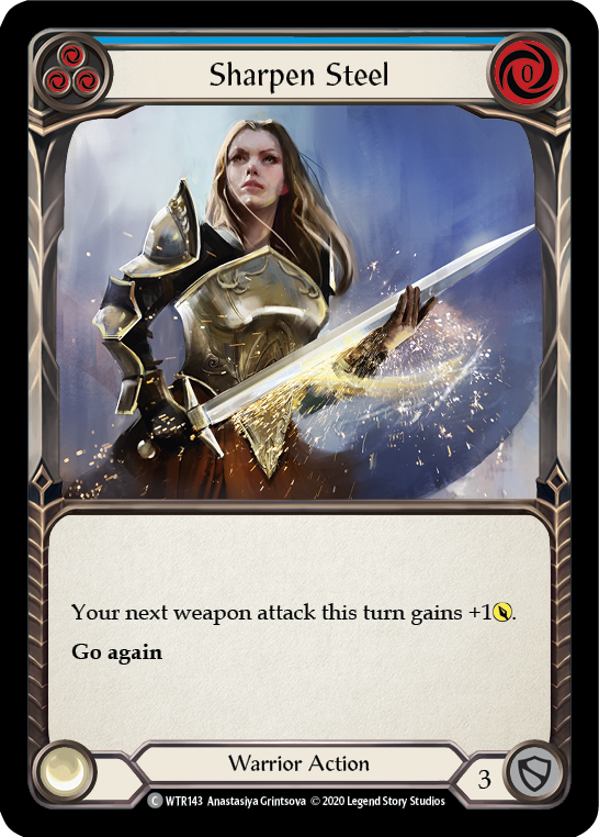 Sharpen Steel (Blue) [WTR143] Unlimited Rainbow Foil