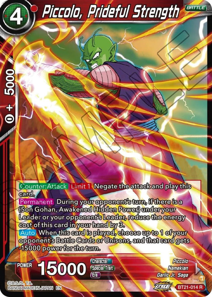 Piccolo, Prideful Strength (BT21-014) [ZENKAI Series: Set 04]