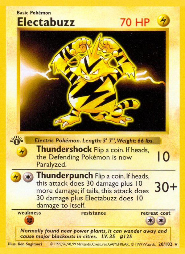 Electabuzz (20/102) [Base Set 1st Edition]