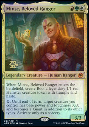 Minsc, Beloved Ranger [Dungeons & Dragons: Adventures in the Forgotten Realms Prerelease Promos] (PAFR 227)