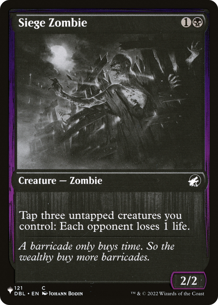 Siege Zombie [The List] (LDBL 121)