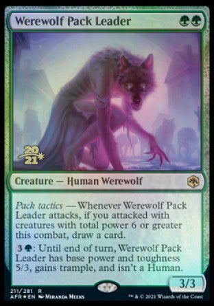 Werewolf Pack Leader [Dungeons & Dragons: Adventures in the Forgotten Realms Prerelease Promos] (PAFR 211)