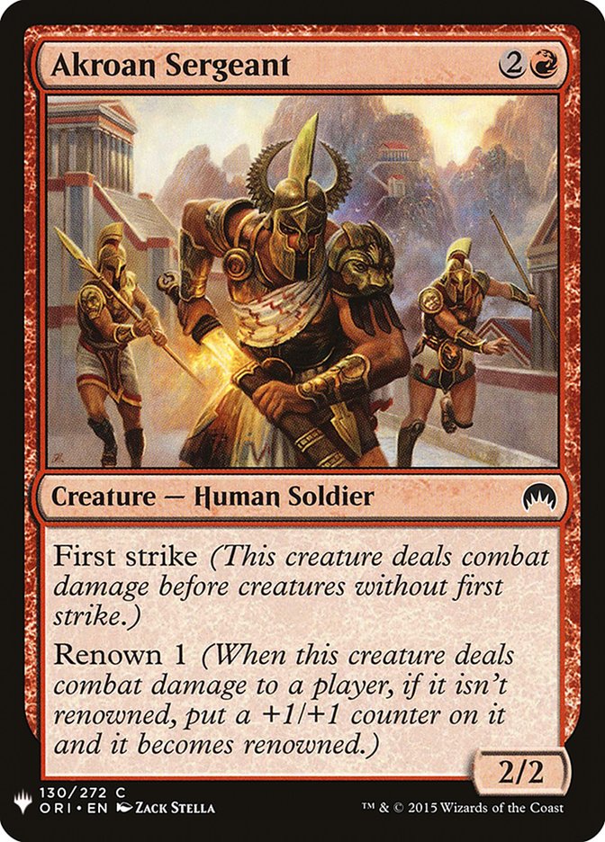 Akroan Sergeant [Mystery Booster] (MB1 835)
