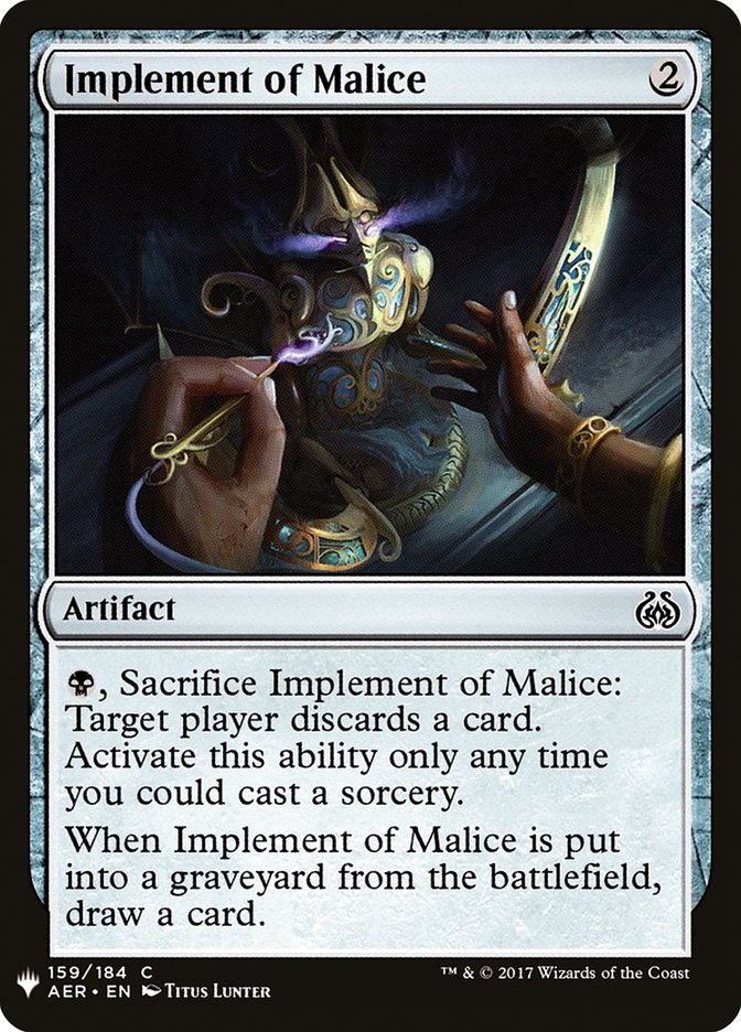 Implement of Malice [Mystery Booster] (MB1 1597)