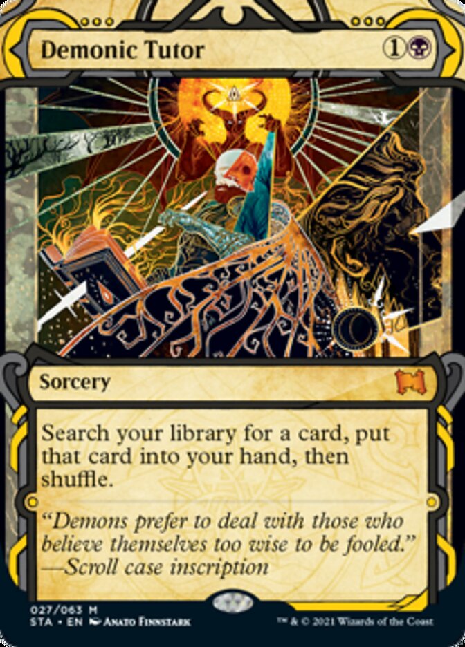 Demonic Tutor (Etched Foil) [Strixhaven Mystical Archive] (STA 27)
