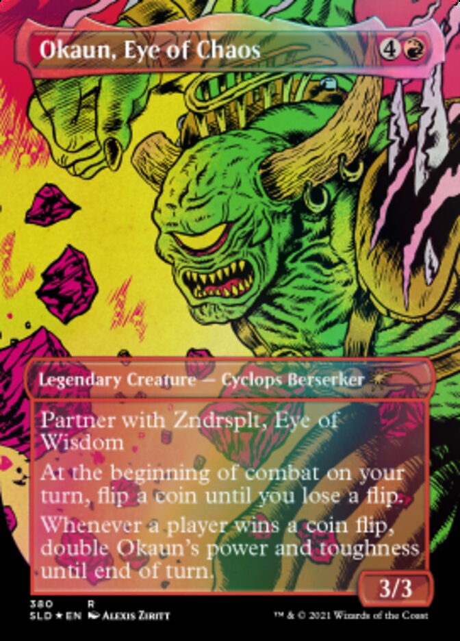 Okaun, Eye of Chaos // Okaun, Eye of Chaos (Borderless) [Secret Lair Drop Series] (SLD 380)