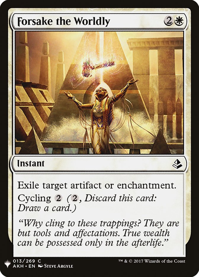 Forsake the Worldly [Mystery Booster] (MB1 113)