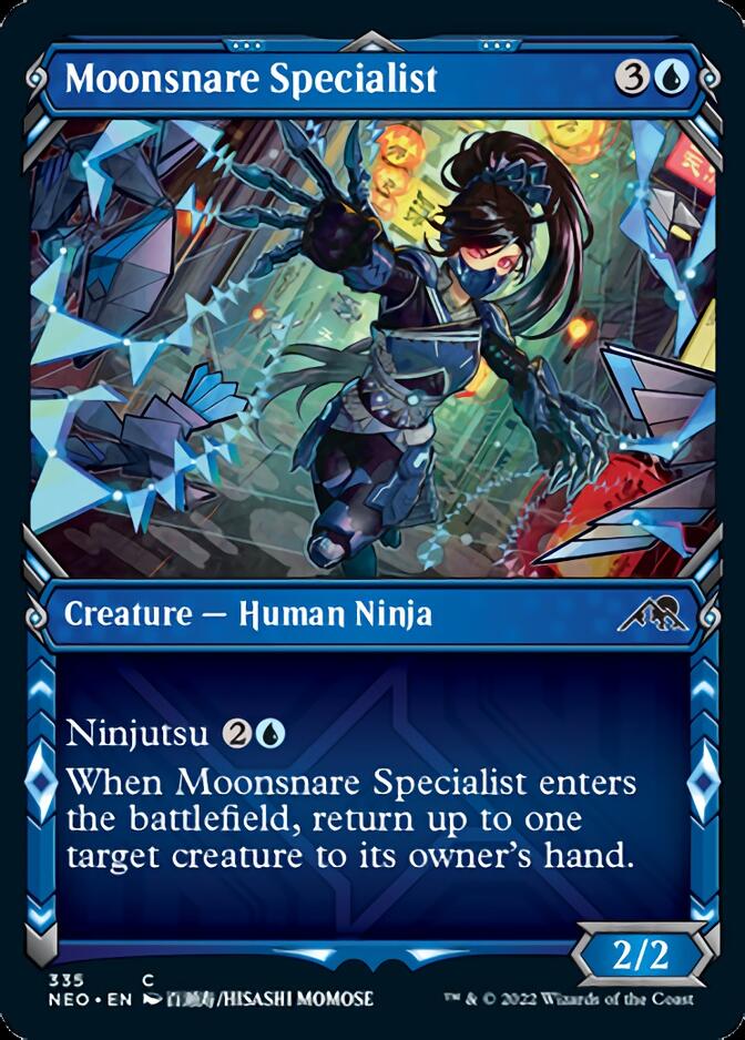 Moonsnare Specialist (Showcase Ninja) [Kamigawa: Neon Dynasty] (NEO 335)