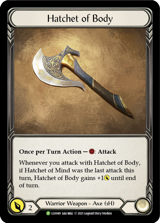 Hatchet of Body [LGS049] Cold Foil