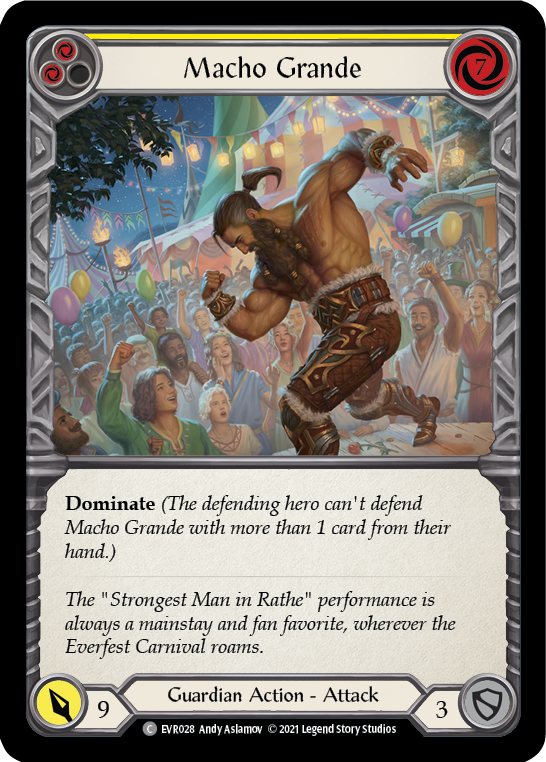 Macho Grande (Yellow) [EVR028] 1st Edition Rainbow Foil