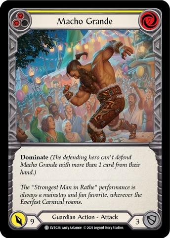 Macho Grande (Yellow) [EVR028] 1st Edition Rainbow Foil