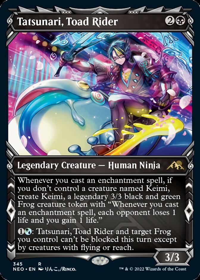 Tatsunari, Toad Rider (Showcase Ninja) [Kamigawa: Neon Dynasty] (NEO 345)