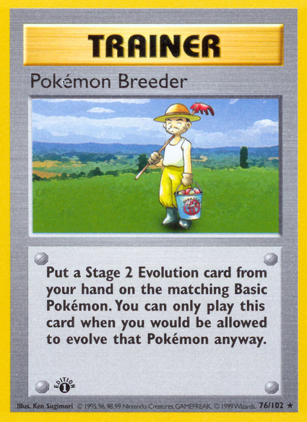 Pokemon Breeder (76/102) [Base Set 1st Edition]