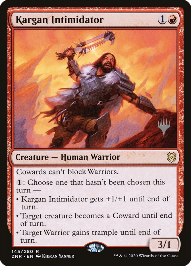 Kargan Intimidator (Promo Pack) [Zendikar Rising Promos] (PZNR 145P)