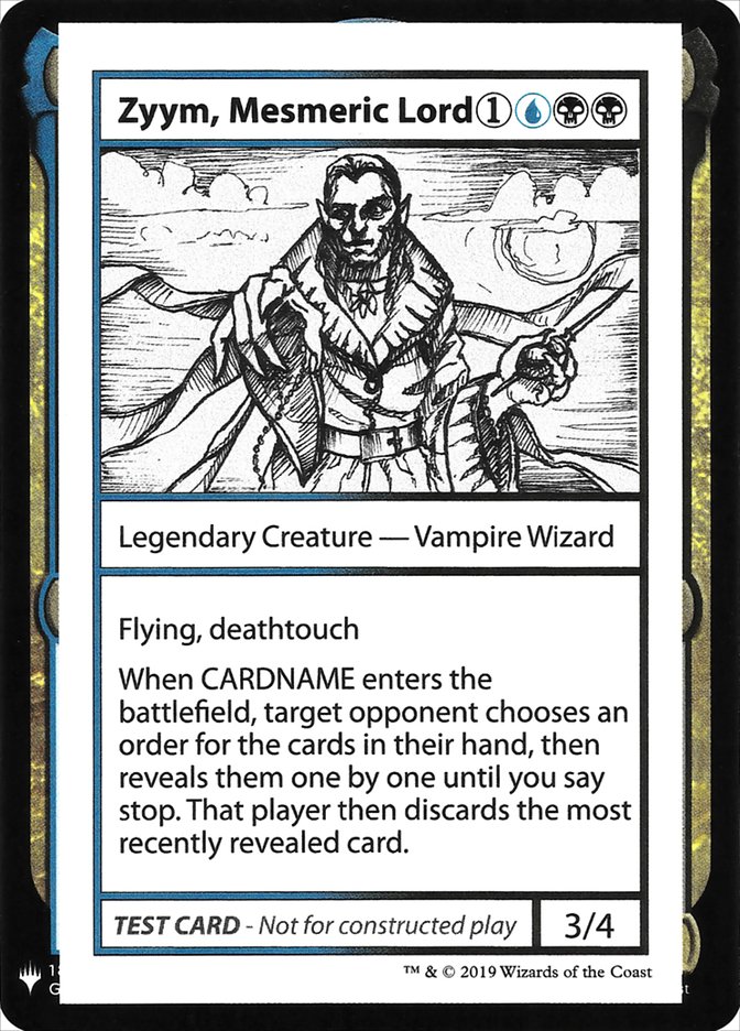 Zyym, Mesmeric Lord [Mystery Booster Playtest Cards] (CMB1 104)