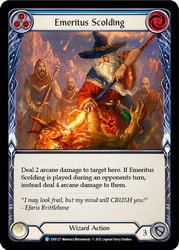 Emeritus Scolding (Blue) [EVR127] 1st Edition Rainbow Foil