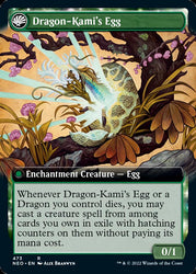 The Dragon-Kami Reborn // Dragon-Kami's Egg (Extended) [Kamigawa: Neon Dynasty] (NEO 473)