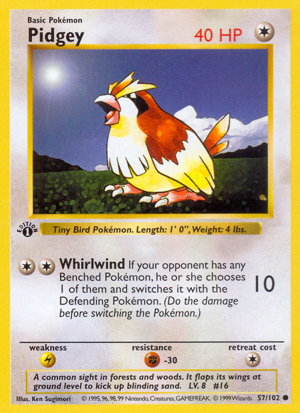 Pidgey (57/102) [Base Set 1st Edition]