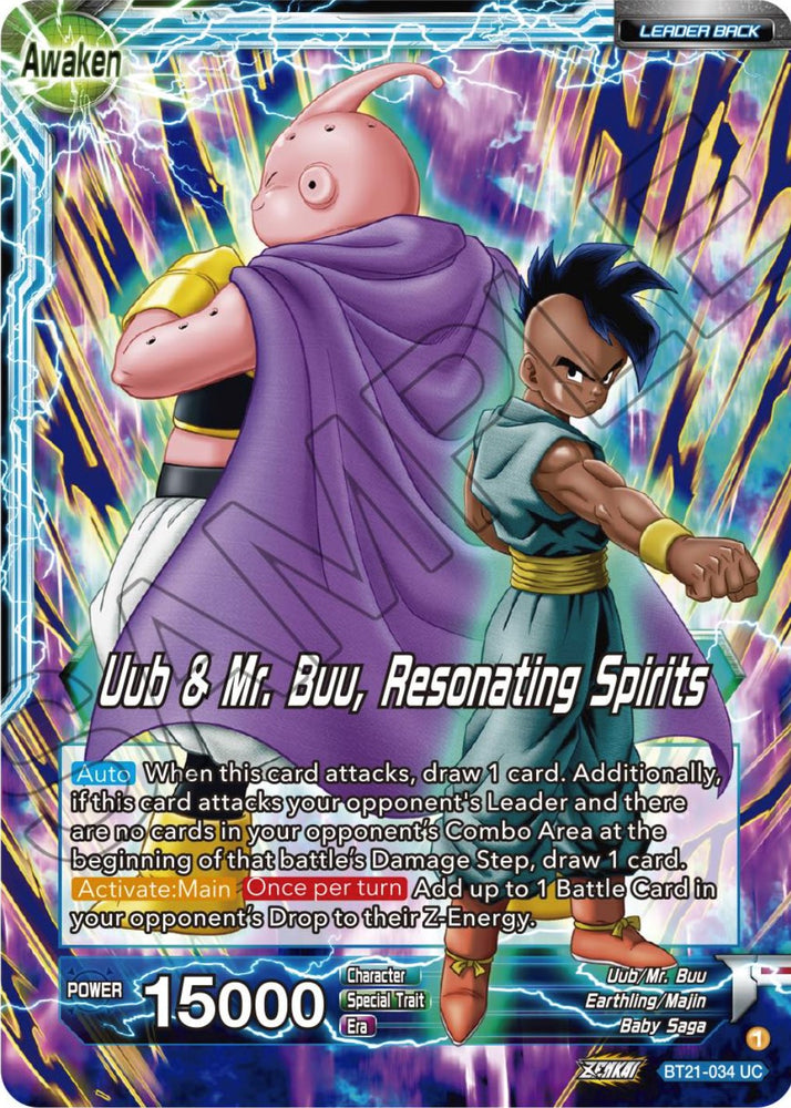 Uub // Uub & Mr. Buu, Resonating Spirits (BT21-034) [ZENKAI Series: Set 04]